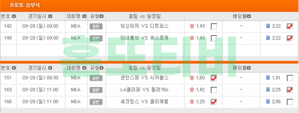 [2&3폴더] 3월 27일 스포츠분석 묶음픽 추천